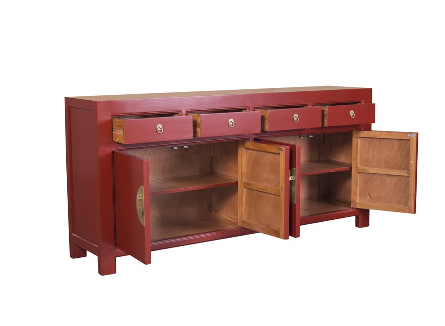 Credenza Cinese Rosso Rubino - Orientique Collezione L180xP40xA85cm