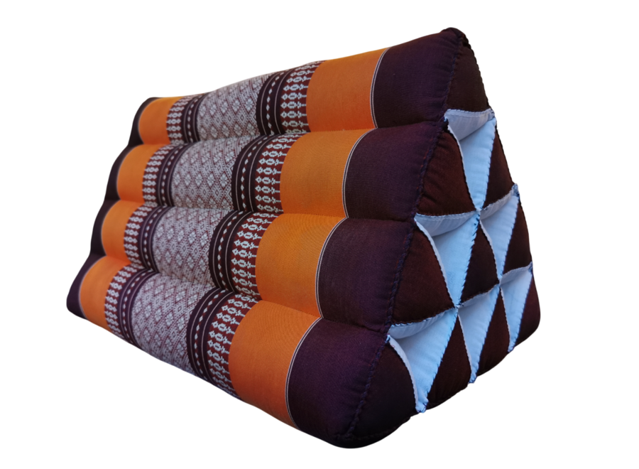 Cojín de Meditación Cojin Triangular Tailandés 50x30cm Rojo Naranja
