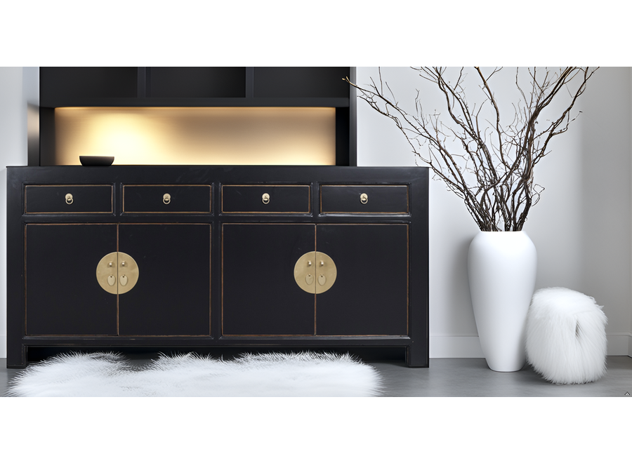 Aparador Chino Ónix Negro - Orientique Colección An180xP40xAl85cm