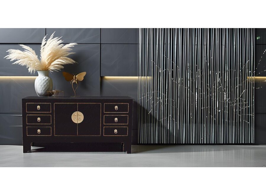 Mueble TV Chino Ónix Negro - Orientique Colección An121xP37xAl61cm