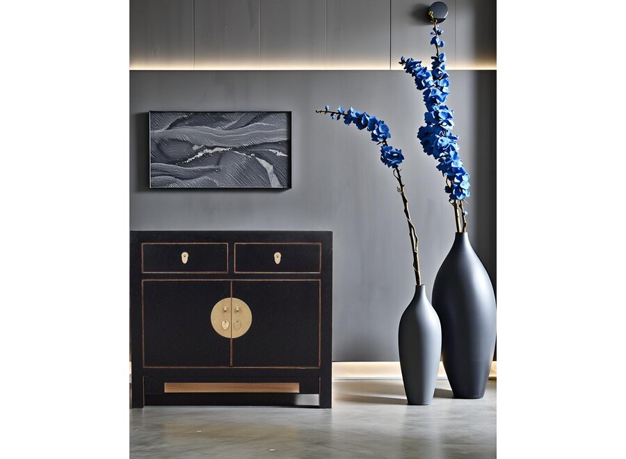 Armoire Chinoise Onyx Noire - Orientique Collection L90xP40xH80cm