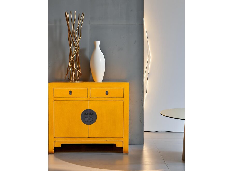 Armadio Cinese Giallo Marigold - Orientique Collezione L90xP40xA80cm