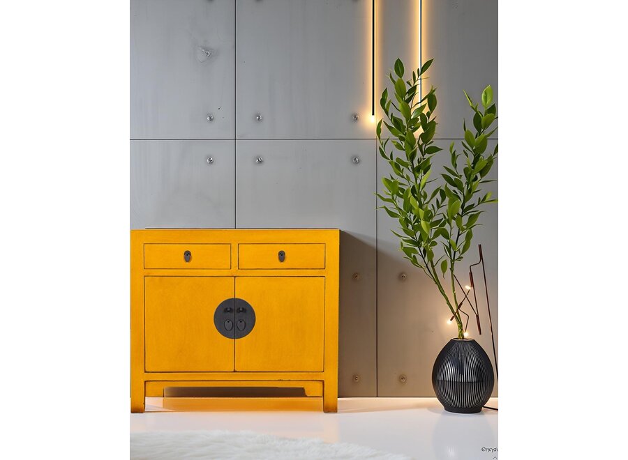 Armadio Cinese Giallo Marigold - Orientique Collezione L90xP40xA80cm