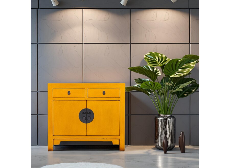 Chinese Cabinet Marigold Yellow - Orientique Collection W90xD40xH80cm