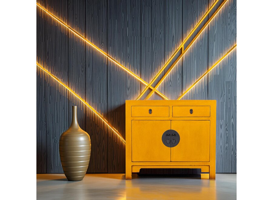 Armoire Chinoise Jaune Marigold - Orientique Collection L90xP40xH80cm