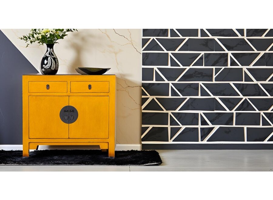 Armoire Chinoise Jaune Marigold - Orientique Collection L90xP40xH80cm