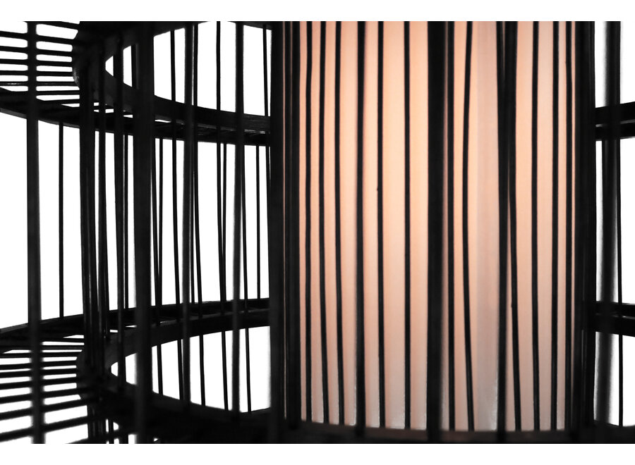 Lampada a Sospensione in Bambù Fatta a Mano - Leonard L50xP50xA50cm