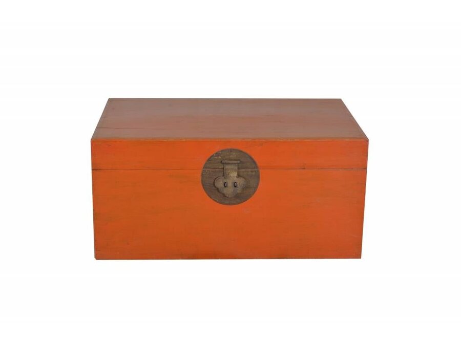 Antique Chinese Chest Red W90xD60xH43cm