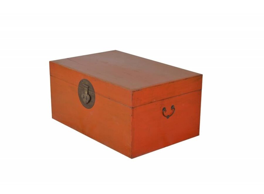 Antique Chinese Chest Red W90xD60xH43cm