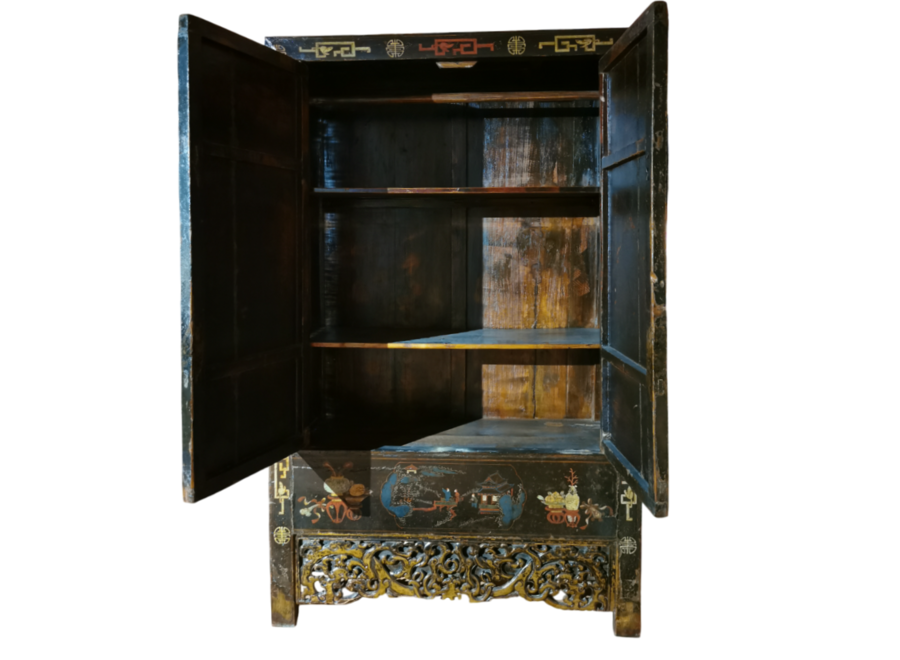 Armario de Boda Chino Antiguo 125YRS Pintado a Mano A117xP46xA187cm