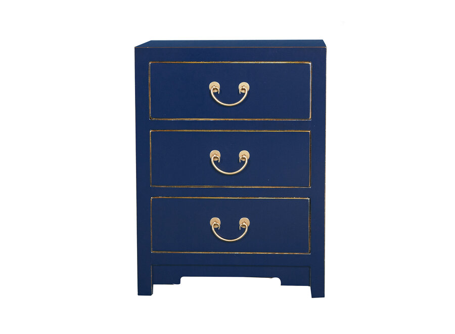 Chinese Bedside Table Midnight Blue - Orientique Collection W45xD30xH60cm