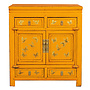 Armario Chino Antiguo Amarillo Marigold Mariposas Pintada a Mano An80xP40xAl80cm