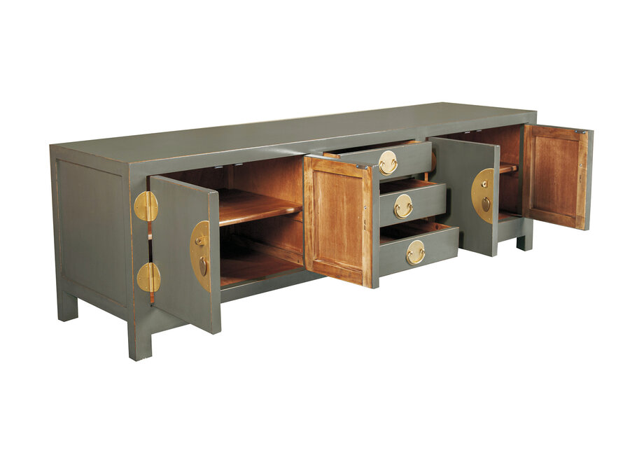 Chinese TV Cabinet Olive Grey - Orientique Collection W175xD47xH54cm
