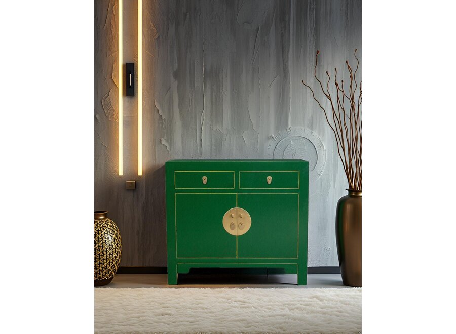 Chinese Cabinet Jade Green - Orientique Collection W90xD40xH80cm