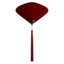 Chinese Lamp Burgundy Red Silk D50xH30cm