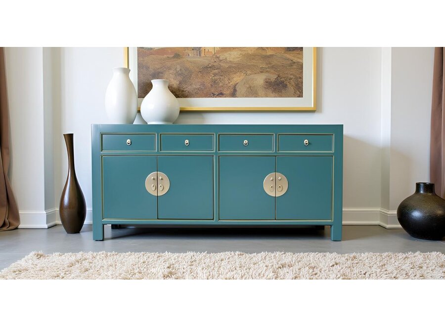 Chinese Sideboard Teal Blue W180xD40xH85cm