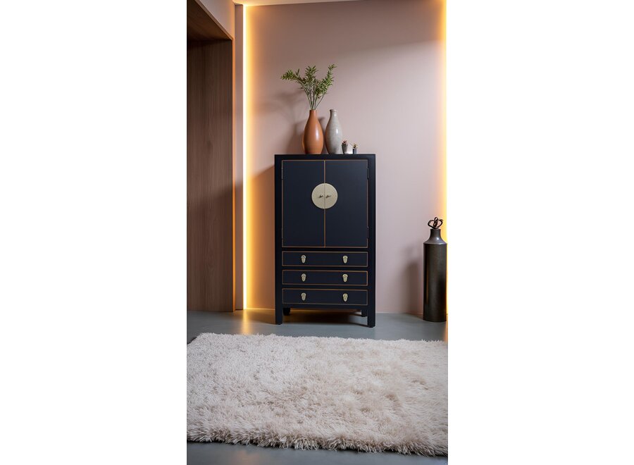Chinese Cabinet Onyx Black W63xD38xH110cm