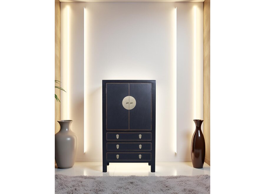 Chinese Cabinet Onyx Black W63xD38xH110cm