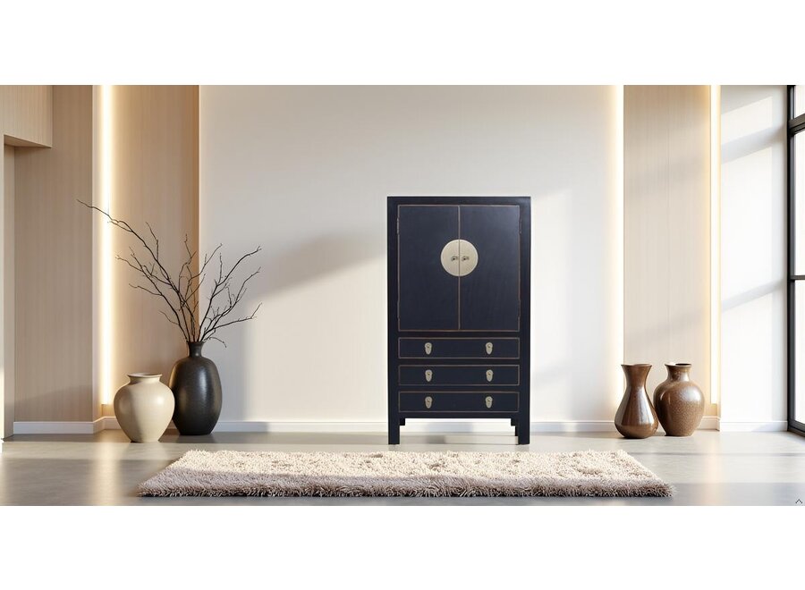Chinese Cabinet Onyx Black W63xD38xH110cm