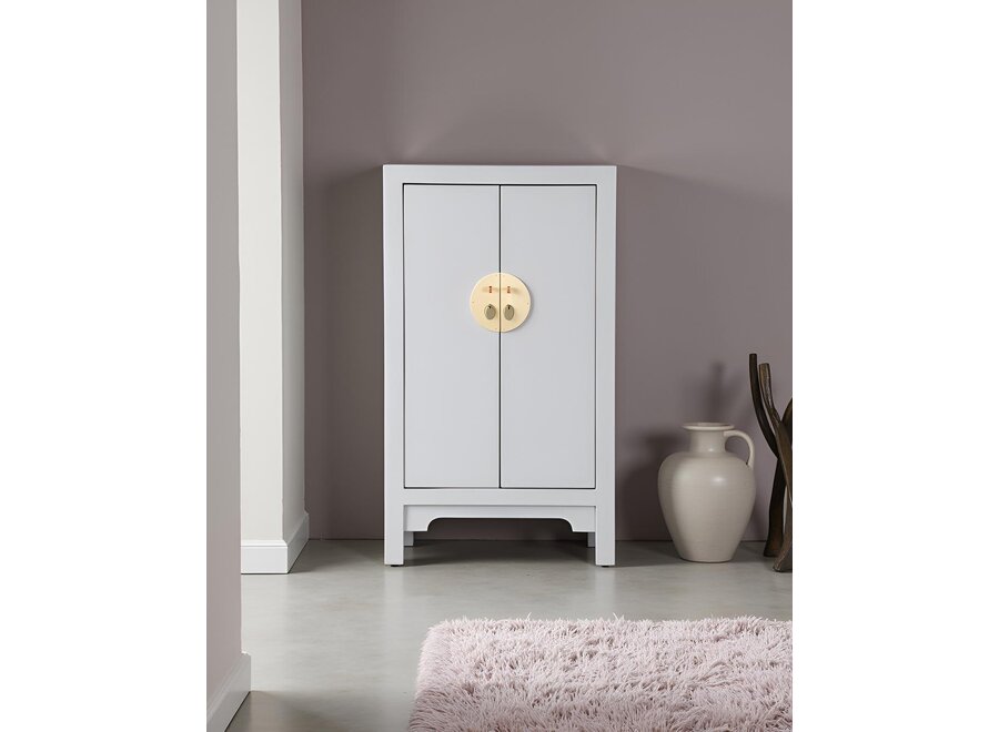 Chinesischer Schrank Pastellgrau - Orientique Kollektion B70xT40xH120cm