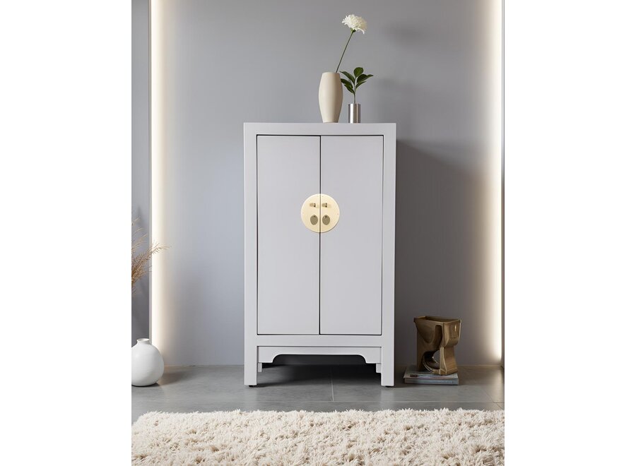 Chinesischer Schrank Pastellgrau - Orientique Kollektion B70xT40xH120cm