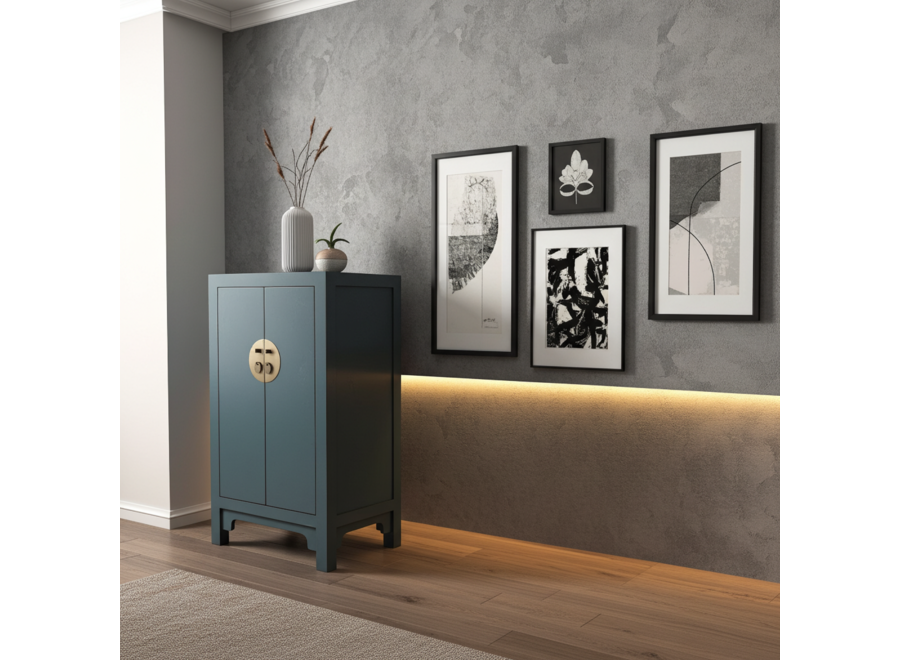 Chinese Cabinet Arctic Blue Grey - Orientique Collection W70xD40xH120cm