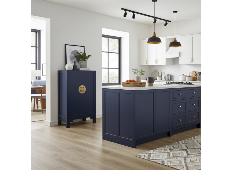 Chinesischer Schrank Nachtblau - Orientique Kollektion B70xT40xH120cm