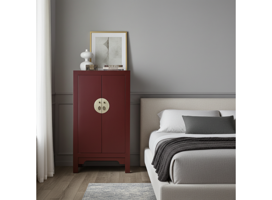 Armadio Cinese Scarlet Rosso - Orientique Collezione L70xP40xA120cm