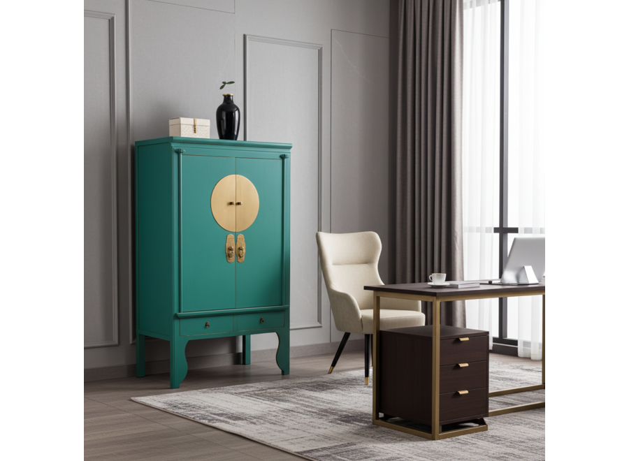 Armadio Nuziale Cinese Laguna Blu - Orientique Collezione L100xP55xA175cm