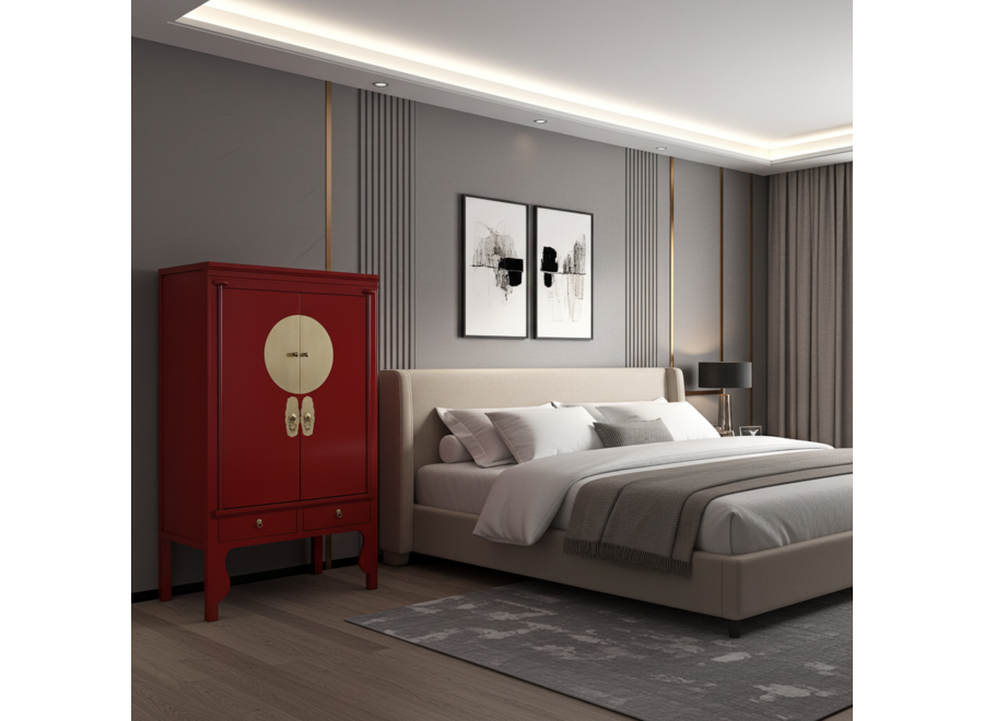 Armario de Bodas Chino Lucky Rojo - Orientique Colección An100xP55xAl175cm