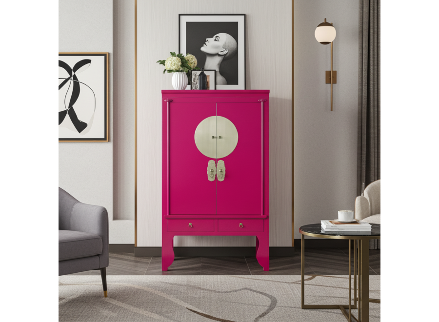 Chinesischer Hochzeitsschrank Fuchsia Royale - Orientique Kollektion B100xT55xH175cm