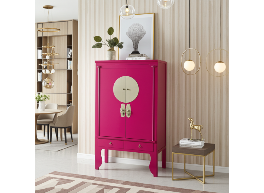 Chinesischer Hochzeitsschrank Fuchsia Royale - Orientique Kollektion B100xT55xH175cm