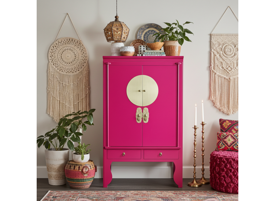 Chinesischer Hochzeitsschrank Fuchsia Royale - Orientique Kollektion B100xT55xH175cm