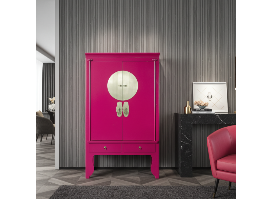Armadio Nuziale Cinese Fuchsia Royale - Orientique Collezione L100xP55xA175cm
