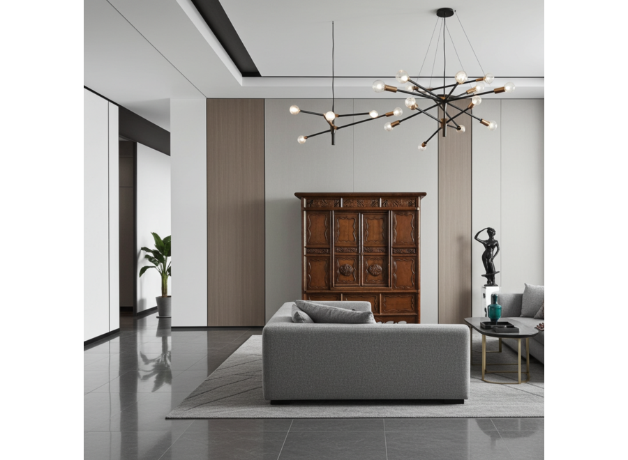 Armoire Chinoise Ancien Sculpté à la Main L150xP60xH176cm