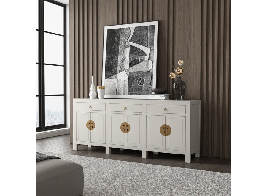 Aparador Chino Moonshine Gris - Orientique Colección An190xP40xAl85cm