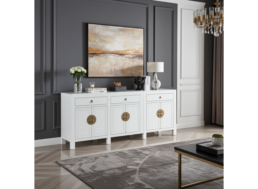 Chinese Sideboard Snow White - Orientique Collection W190xD40xH85cm