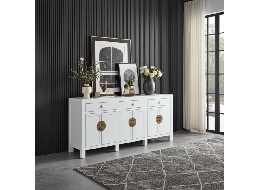 Buffet Chinois Blanc - Orientique Collection L190xP40xH85cm
