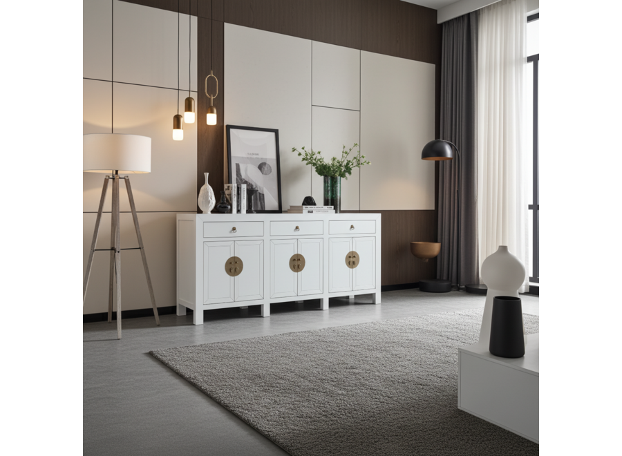 Chinese Sideboard Snow White - Orientique Collection W190xD40xH85cm