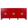 Credenza Cinese Lucky Rosso - Orientique Collezione L190xP40xA85cm