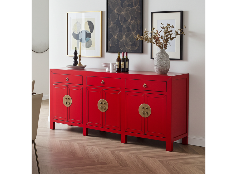 Buffet Chinois Lucky Rouge - Orientique Collection L190xP40xH85cm