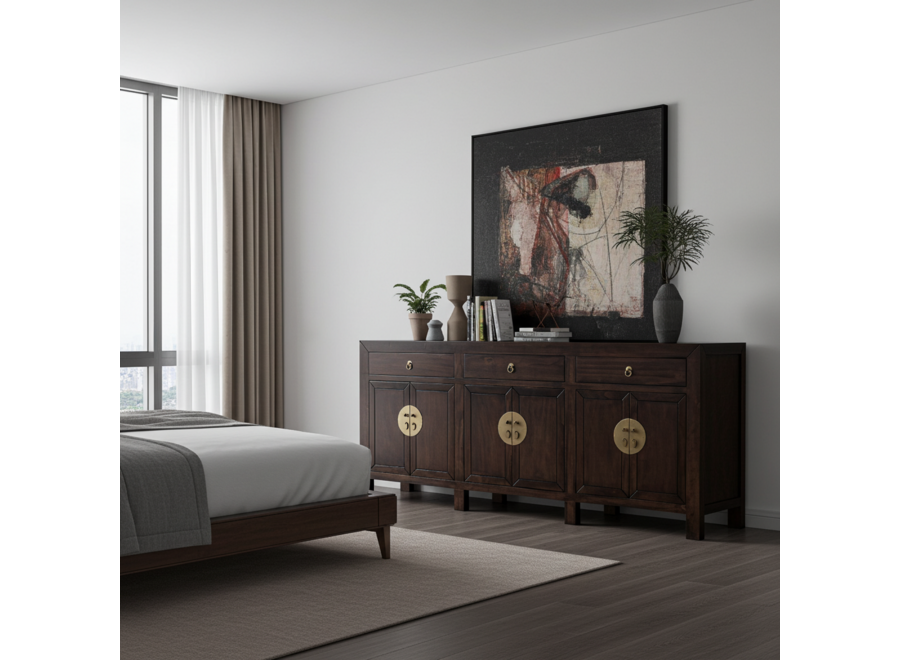 Chinese Sideboard Earthy Brown - Orientique Collection W190xD40xH85cm