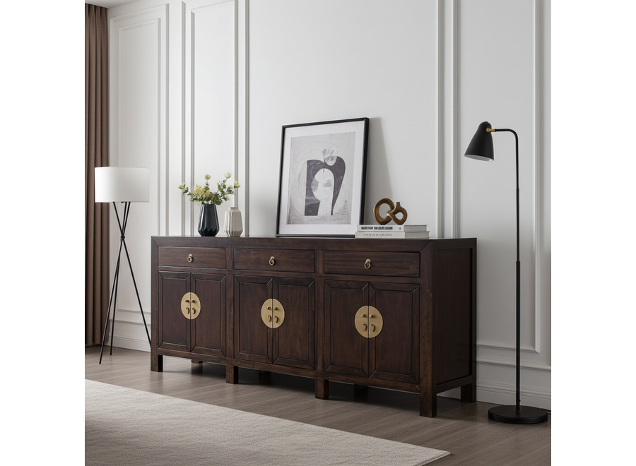 Buffet Chinois Earthy Marron - Orientique Collection L180xP40xH85cm