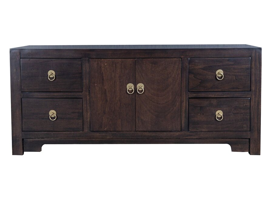 Chinesisches TV Lowboard Earthy Braun - Orientique Kollektion B106xT45xH46cm