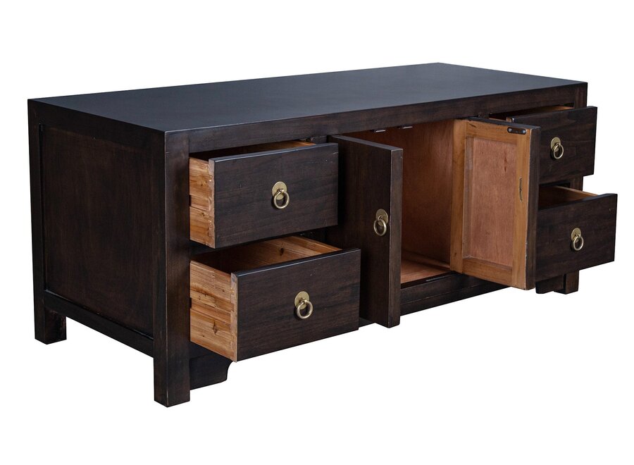 Chinese TV Cabinet Earthy Brown - Orientique Collection W106xD45xH46cm