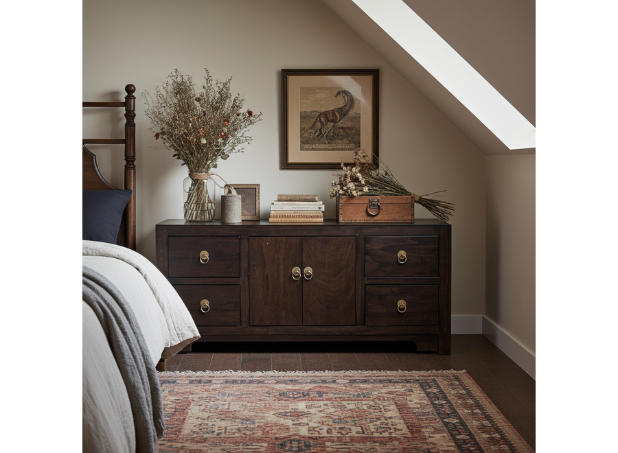 Mueble TV Chino Earthy Marrón - Orientique Colección An106xP45xAl46cm