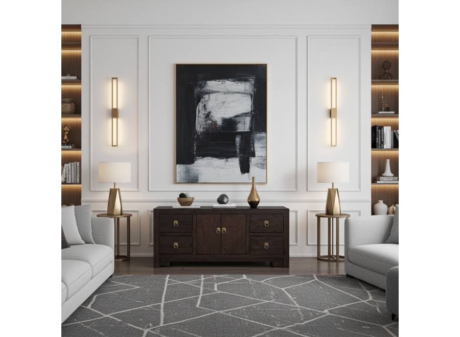 Chinese TV Cabinet Earthy Brown - Orientique Collection W106xD45xH46cm