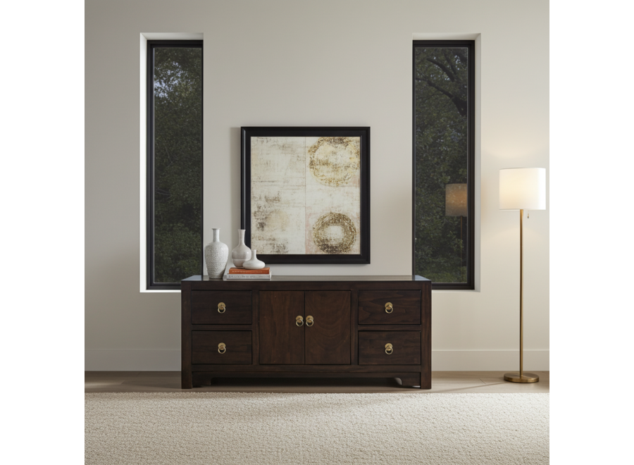 Mueble TV Chino Earthy Marrón - Orientique Colección An106xP45xAl46cm