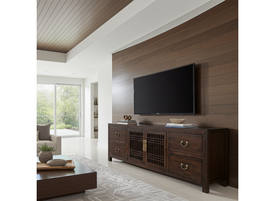 Mueble TV Chino Earthy Marrón - Orientique Colección An180xP38xAl65cm