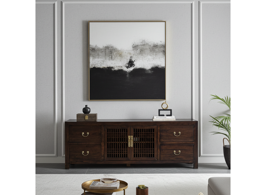 Mueble TV Chino Earthy Marrón - Orientique Colección An180xP38xAl65cm